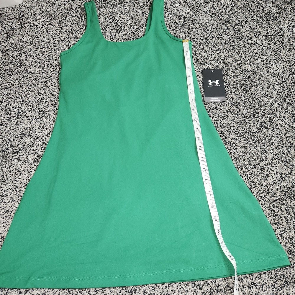 Under Armour Motion Athletic Dress Built-In Bra &Shorts Pocket Size S Green Nwt - Picture 8 of 16
